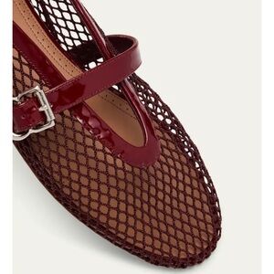 ALAIA
Mesh Mary Jane Ballerina Flats